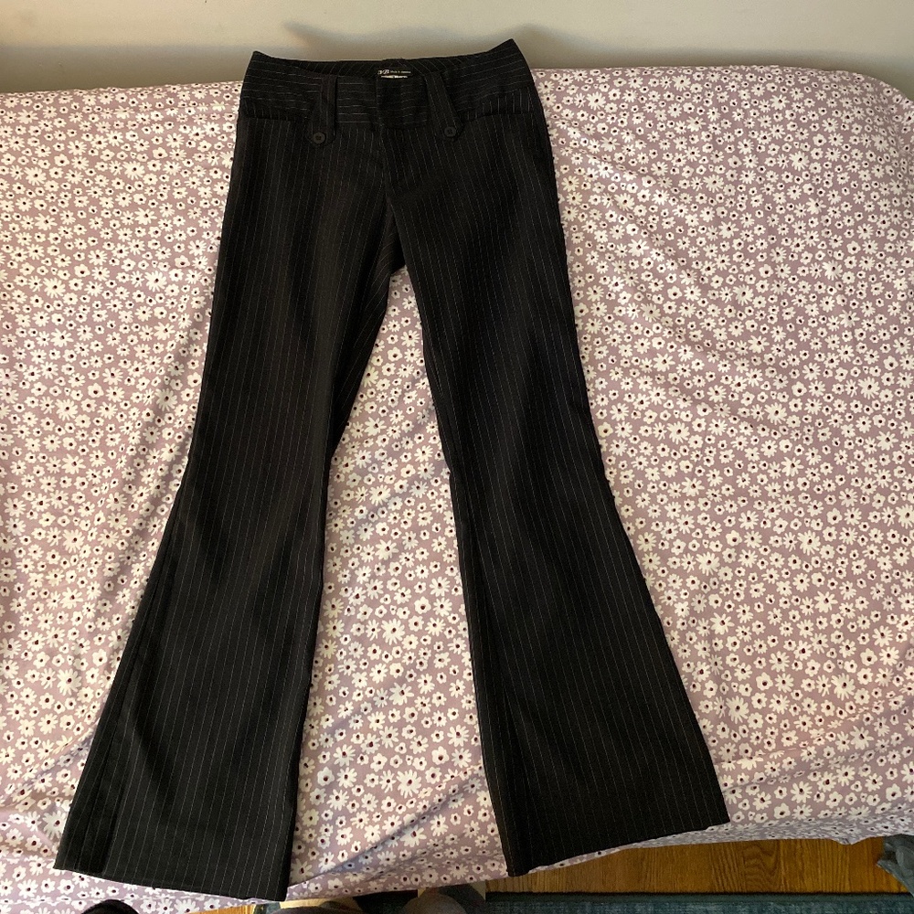 Y2K Pinstripe Low rise Bootcut Pants